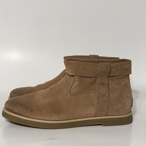 UGG Women's Josefene Cuff Boot Chestnut Brown Suede Zip Pull On Bootie Size 6